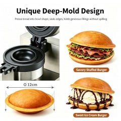 UFO Electric Waffle Maker Lodowe panini burgery gastro Prasa do gofrów i hamburgerów CUKUS FY-192-E